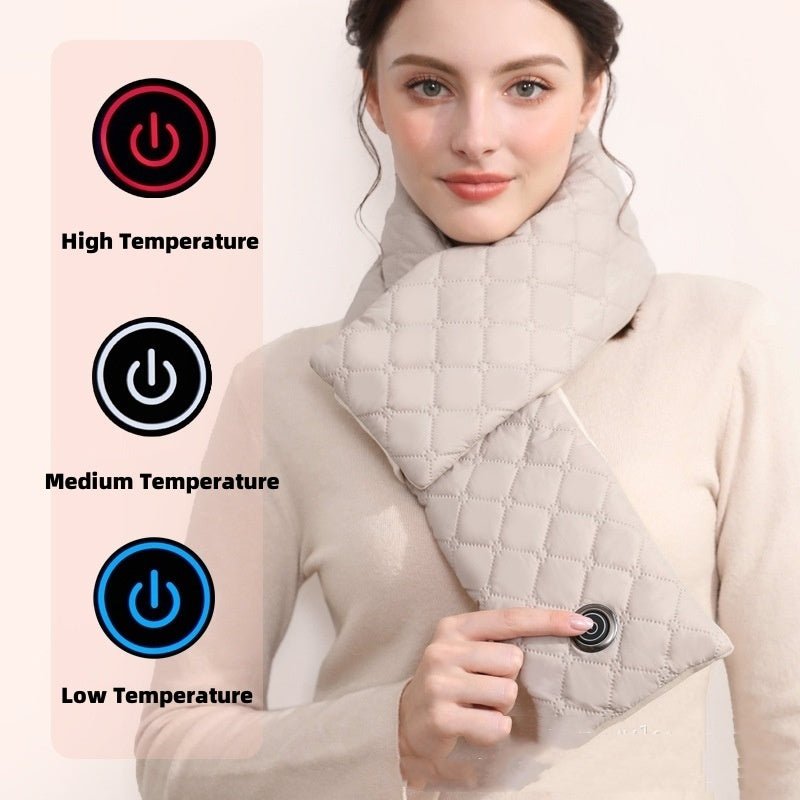 USB Rechargeable Electric Heated Scarf with Three Temperature Settings