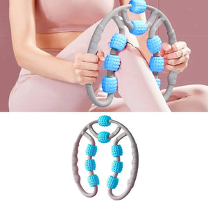 Multi-Functional 8-Roller Ring Massager for Deep Tissue Leg Shaping