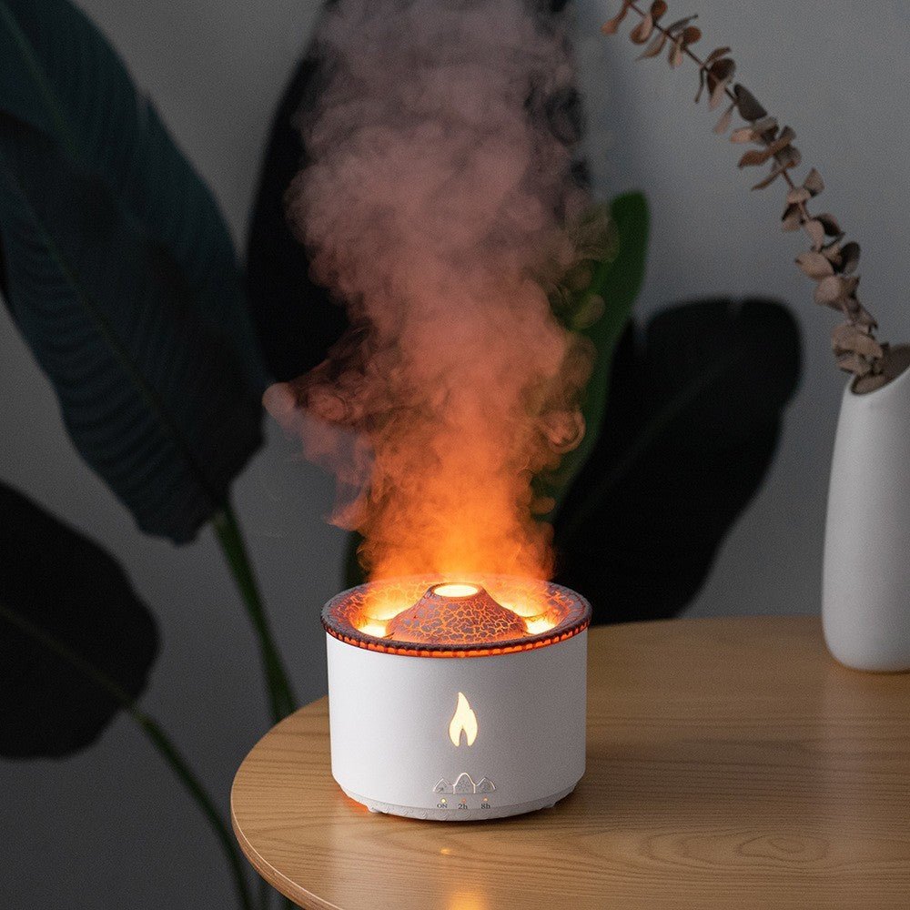 Two-Color Spray Ring Volcano Humidifier with Silent Aromatherapy Diffuser