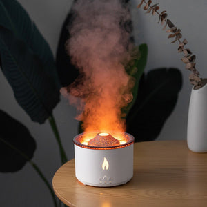 Two-Color Spray Ring Volcano Humidifier with Silent Aromatherapy Diffuser