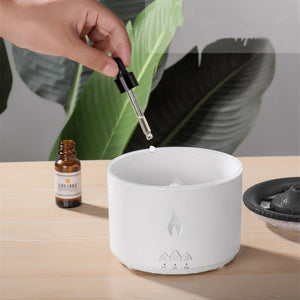 Two-Color Spray Ring Volcano Humidifier with Silent Aromatherapy Diffuser