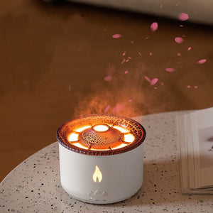 Two-Color Spray Ring Volcano Humidifier with Silent Aromatherapy Diffuser