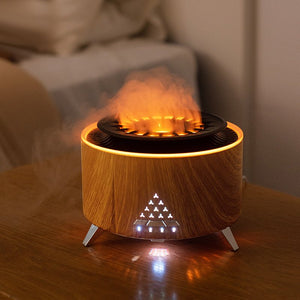 Remote Control Volcano Ultrasonic Flame Aroma Diffuser Humidifier with Lights