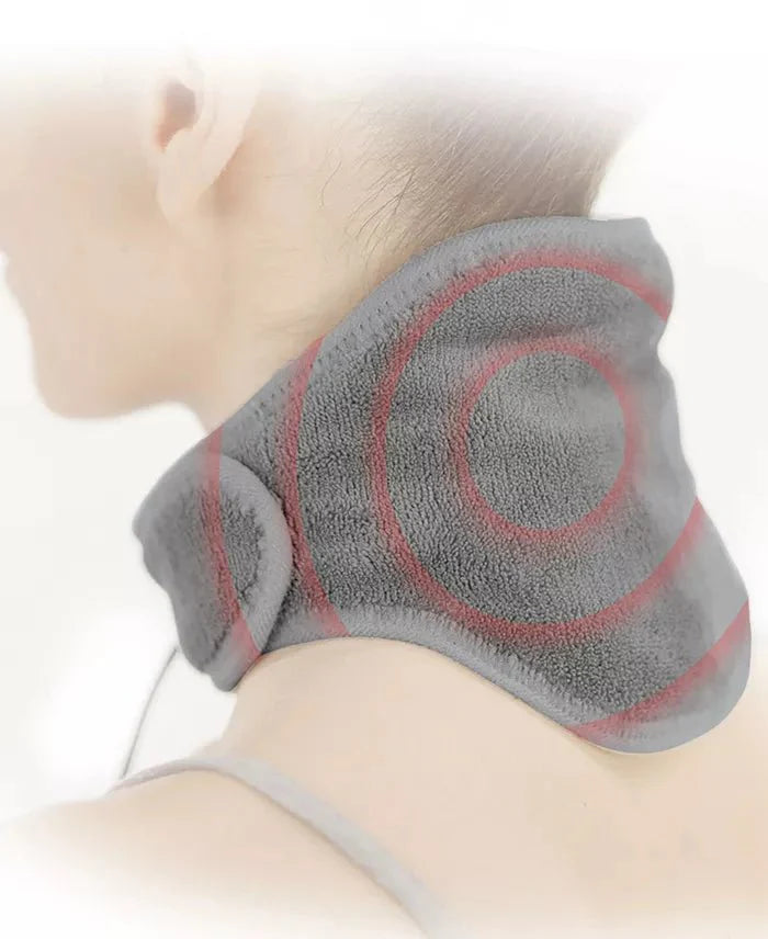 Calm Heat Weighted Massaging Neck Wrap with Soothing Heat and Vibration