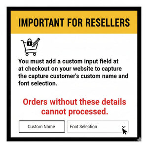 Personalized Vertical Arabic Bar Necklace in Gold Plated Stainless Steel