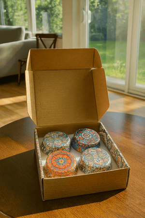 Handcrafted Floral Scented Soy Wax Tin Candles Gift Set