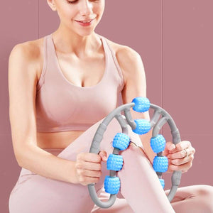 Multi-Functional 8-Roller Ring Massager for Deep Tissue Leg Shaping
