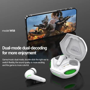 Celebrat W58 TWS Wireless Gaming Headset with Low Latency LED Lights